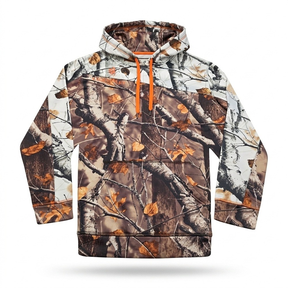 Legendary Whitetails Mens Camo Hoodie Medium Performance Fleece Hunting Pullover